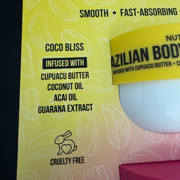 Nutrius Brazilian Body Butter Cream Duo 2-pack - Coco Bliss and Berry Bliss - Picture 8 of 16